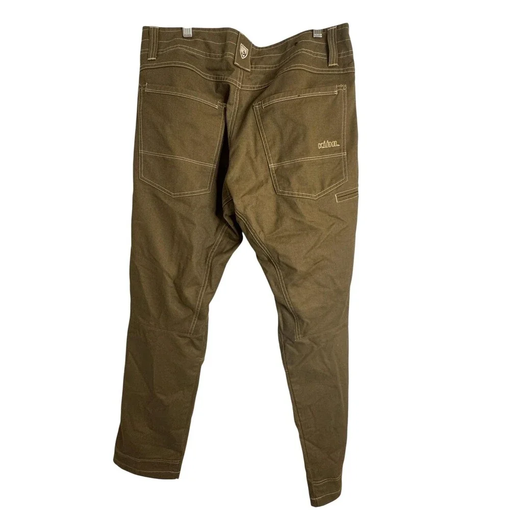 Kuhl Hot Rydr Pants Mens 34x32 Brown Flannel Lined Stretch Winter Workwear